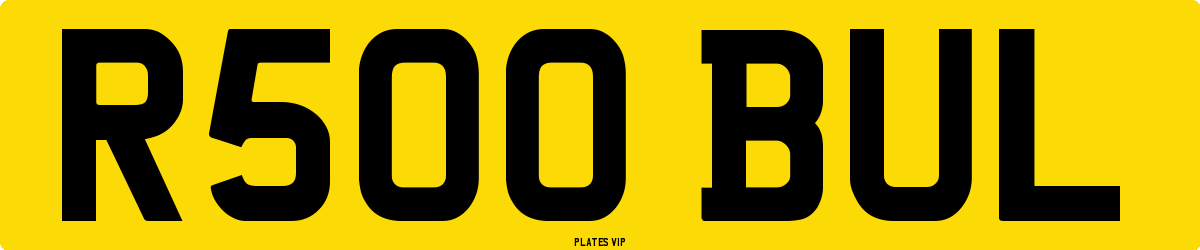 R500 BUL Number Plate