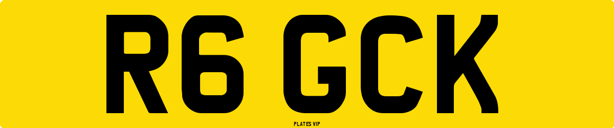 R6 GCK Number Plate