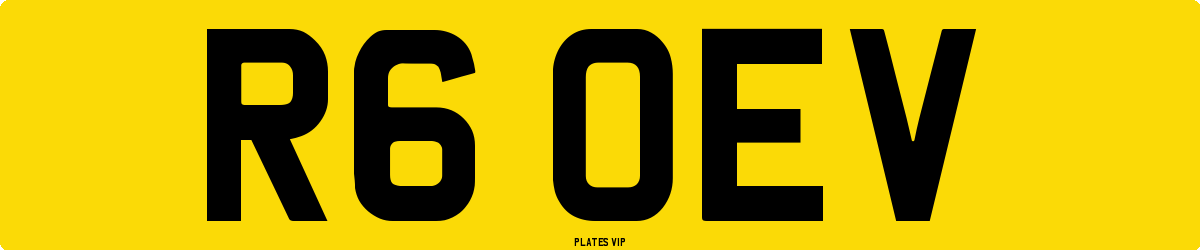 R6 OEV Number Plate