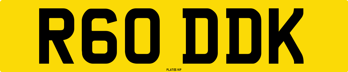 R60 DDK Number Plate