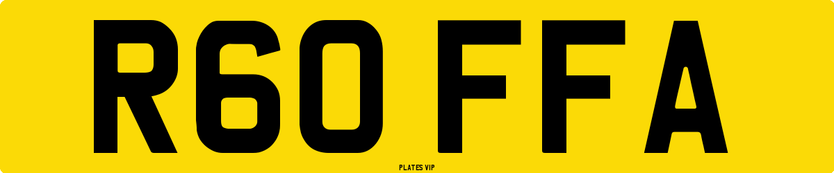 R60 FFA Number Plate