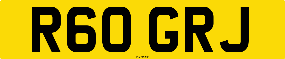 R60 GRJ Number Plate