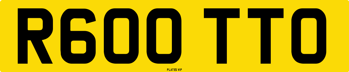 R600 TTO Number Plate
