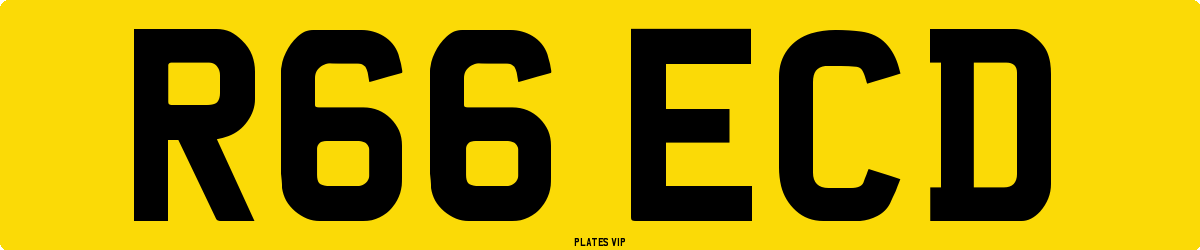 R66 ECD Number Plate
