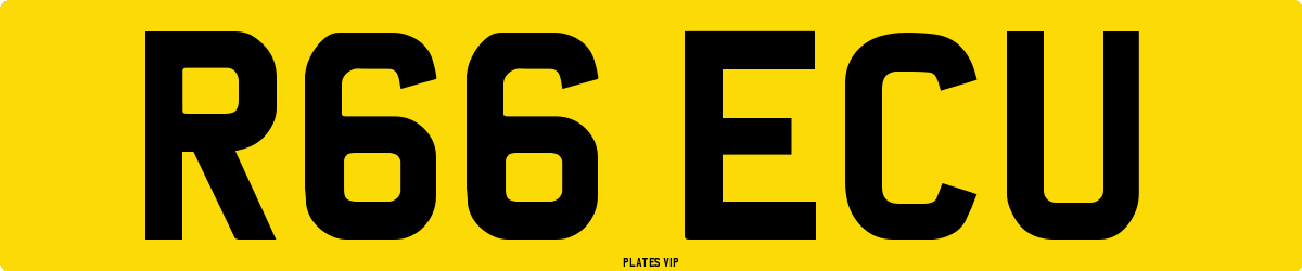 R66 ECU Number Plate