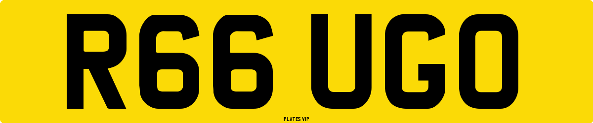 R66 UGO Number Plate