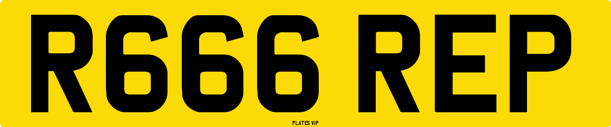 R666 REP Number Plate