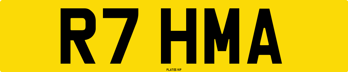 R7 HMA Number Plate