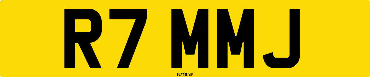 R7 MMJ Number Plate