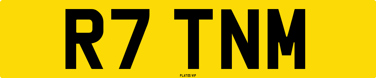 R7 TNM Number Plate