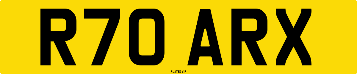 R70 ARX Number Plate