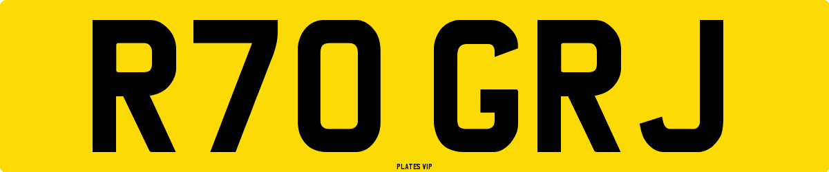 R70 GRJ Number Plate