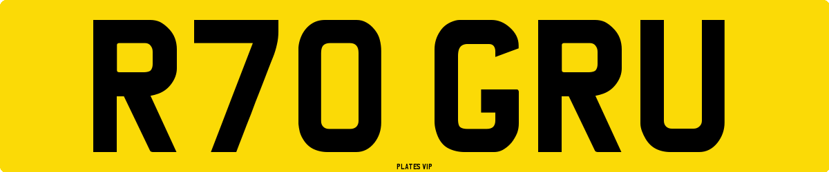 R70 GRU Number Plate