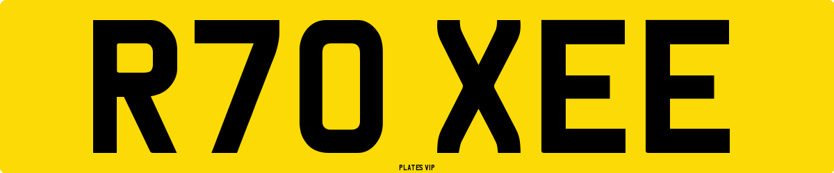 R70 XEE Number Plate