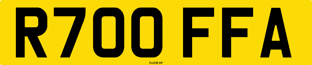 R700 FFA Number Plate