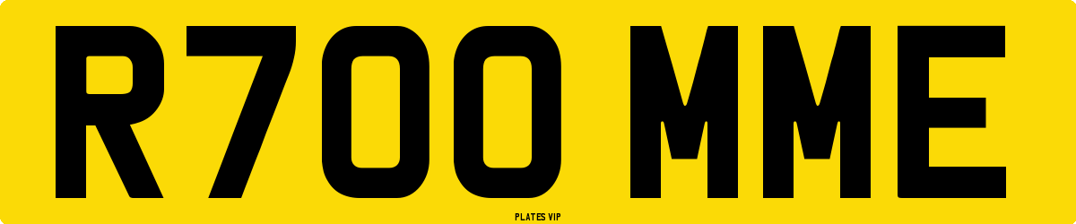 R700 MME Number Plate