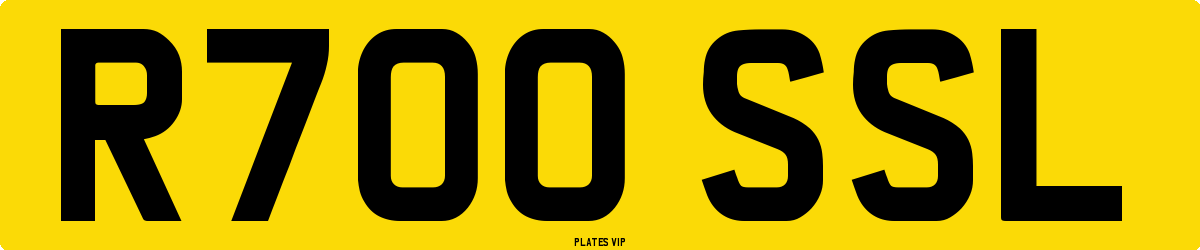 R700 SSL Number Plate