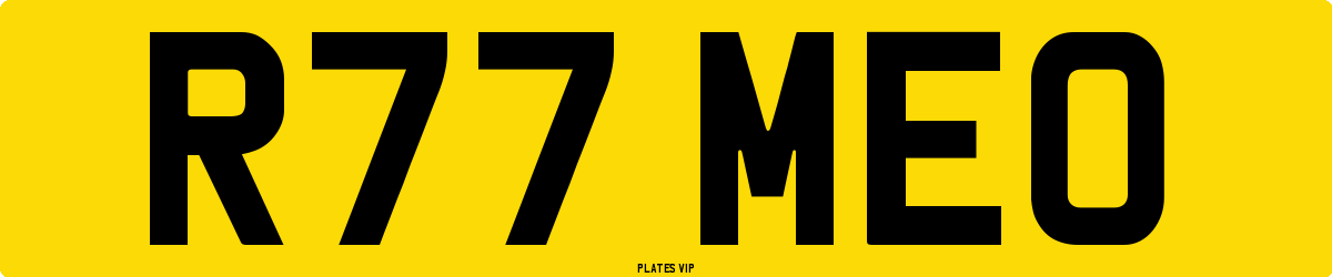 R77 MEO Number Plate