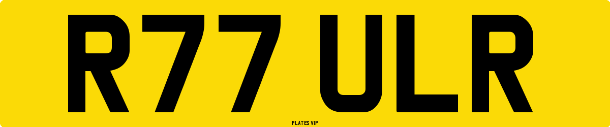 R77 ULR Number Plate