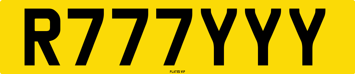 R777YYY Number Plate