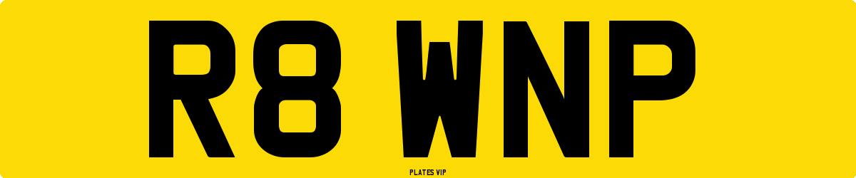 R8 WNP Number Plate
