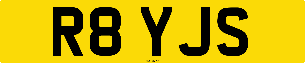R8 YJS Number Plate