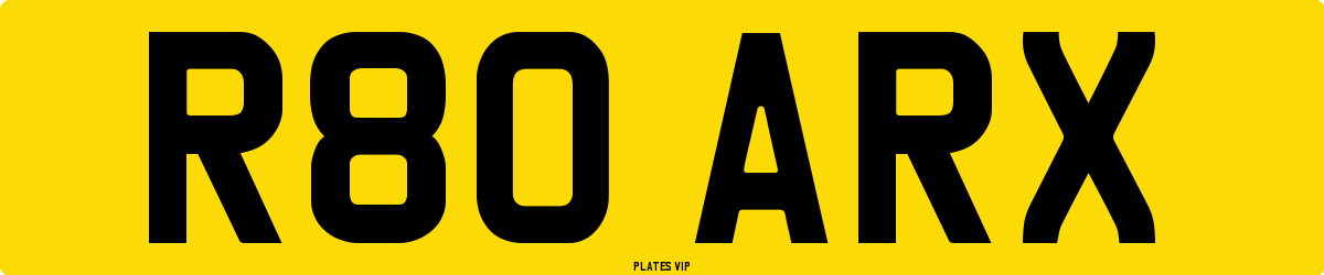 R80 ARX Number Plate