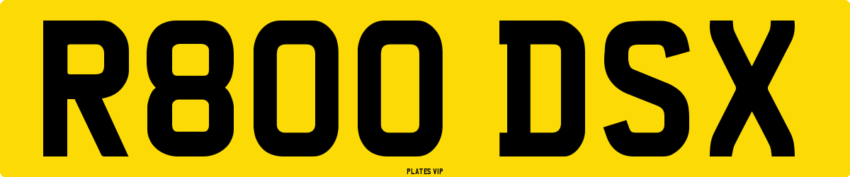R800 DSX Number Plate