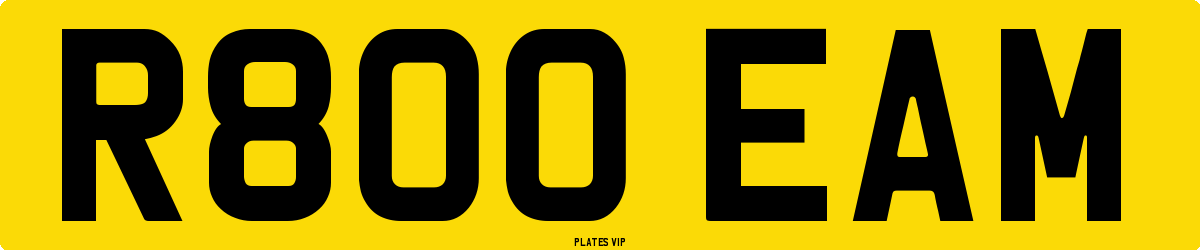 R800 EAM Number Plate