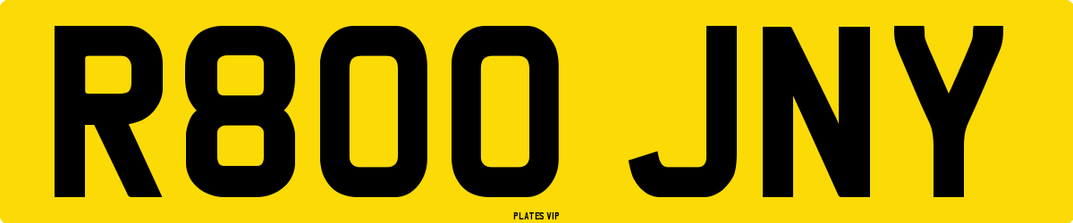 R800 JNY Number Plate