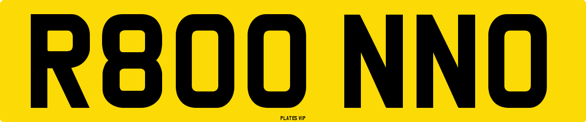 R800 NNO Number Plate