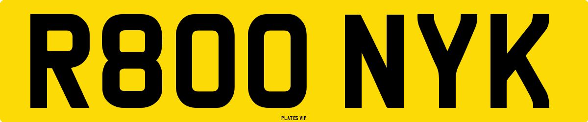 R800 NYK Number Plate