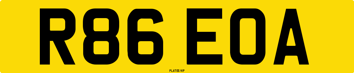 R86 EOA Number Plate