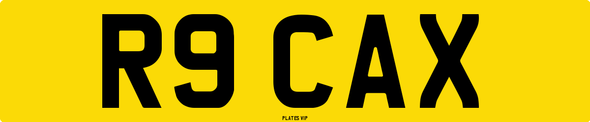 R9 CAX Number Plate