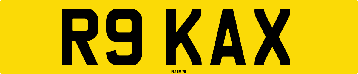 R9 KAX Number Plate