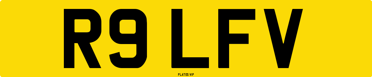 R9 LFV Number Plate