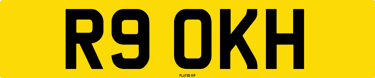 R9 OKH Number Plate