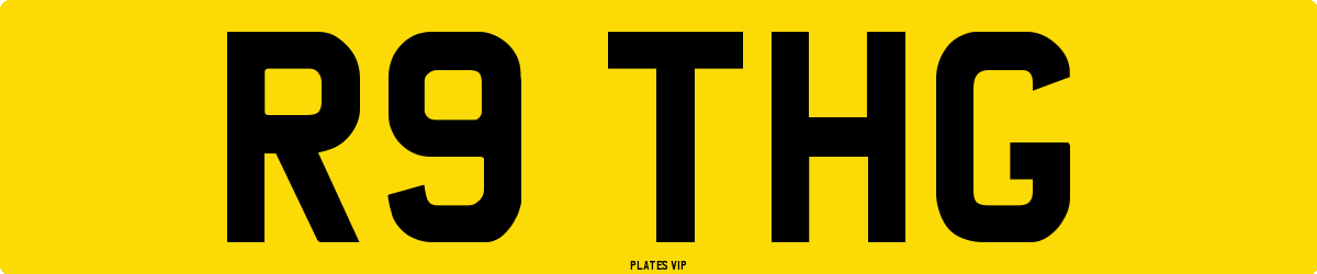 R9 THG Number Plate
