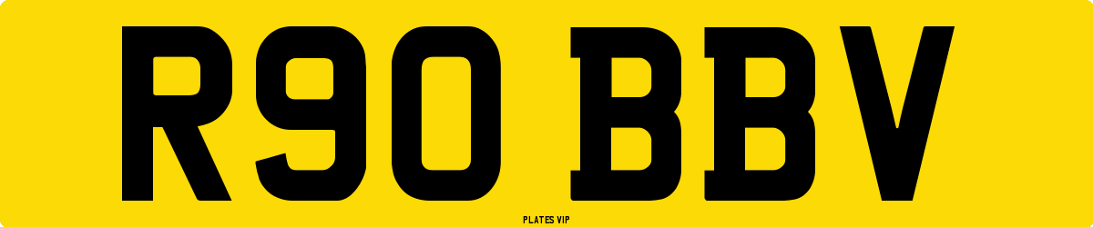 R90 BBV Number Plate