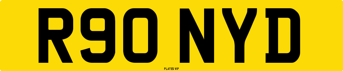 R90 NYD Number Plate