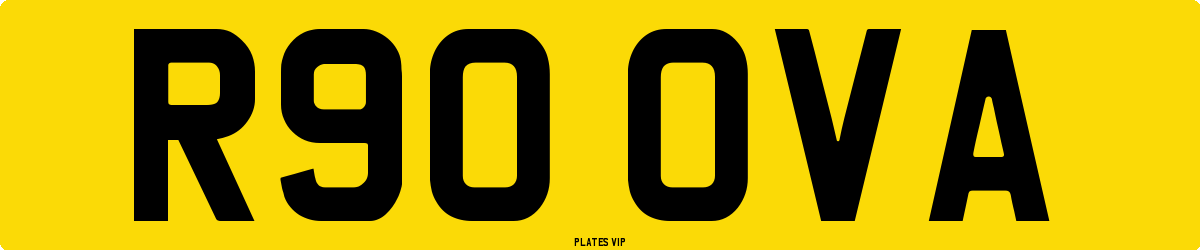 R90 OVA Number Plate
