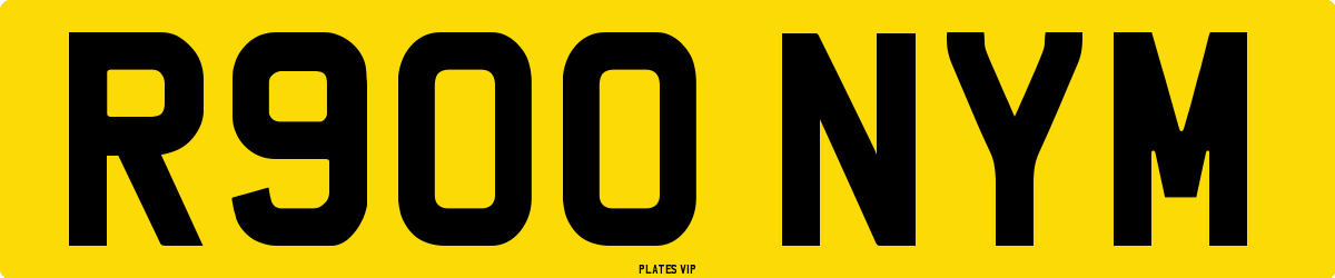R900 NYM Number Plate