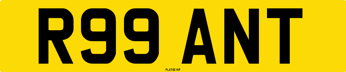 R99 ANT Number Plate