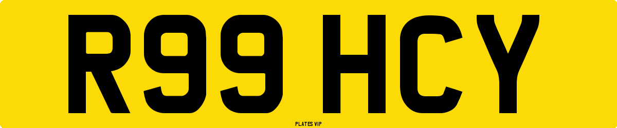 R99 HCY Number Plate
