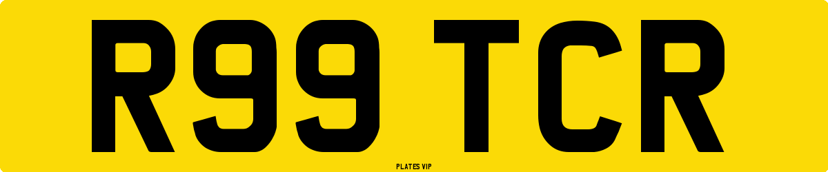 R99 TCR Number Plate