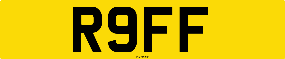 R9FF Number Plate