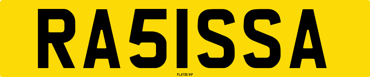 RA51SSA Number Plate