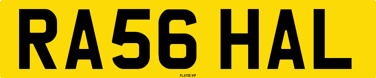 RA56 HAL Number Plate