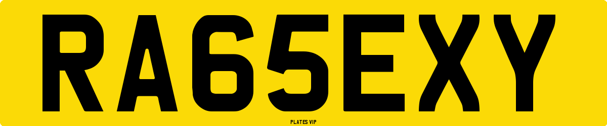 RA65EXY Number Plate