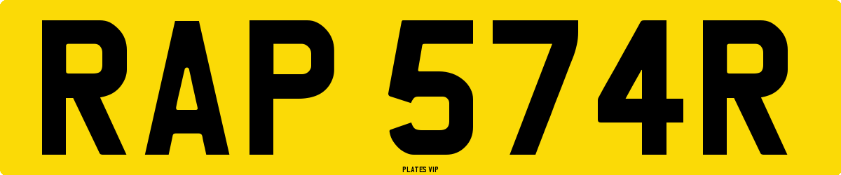 RAP 574R Number Plate
